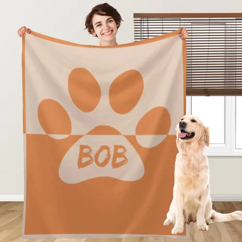 Miniatura 23 de Manta personalizada para perros con nombre – Manta personalizada para perros grandes, medianos y pequeños, manta suave y acogedora, regalo