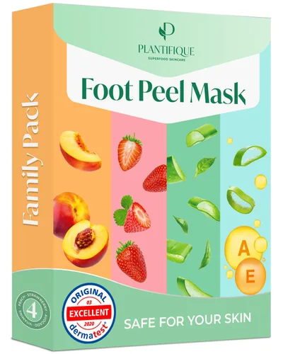 Miniatura 7 de PLANTIFIQUE Mascarilla exfoliante para pies, paquete de 2 para hombres Dermatológicamente probada, repara talones y elimina piel seca muerta