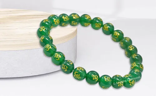 Miniatura 340 de Amazing Gemstone Pulsera de cristal para mujeres y hombres, pulsera de cristal curativo de protección, pulsera elástica con cuentas de piedras