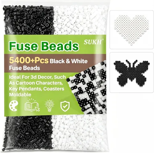 Miniatura 12 de Sukh 5400+Pcs Cuentas de Fusible - Juego de Cuentas de Fusible Juego de Cuentas de Fusión Cuentas de Fusible a Granel Cuentas de Hierro
