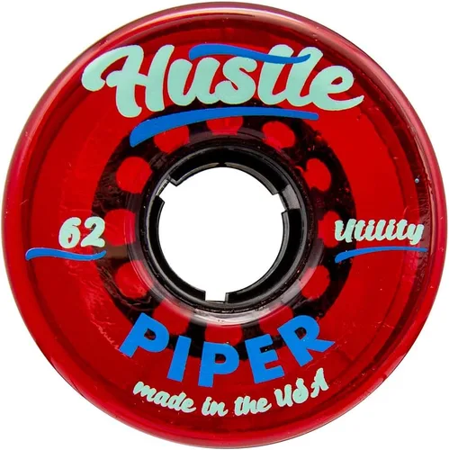 Miniatura 3 de Piper Hustle - Ruedas para patines cuádruples para interiores y exteriores Rojo