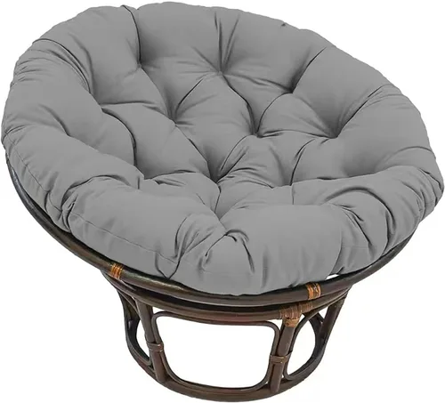 Miniatura 10 de HUHJYUGE Cojín de asiento para cesta colgante de 16 x 16 pulgadas, cojín para silla de columpio suave, cojín redondo para silla de huevo colgante