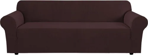 Miniatura 26 de H.VERSAILTEX Fundas elásticas para sofá, fundas de sofá para perros, fundas para sofá de 3 asientos con tela jacquard gruesa a cuadros con parte