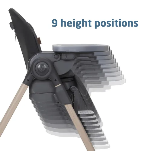Miniatura 6 de Maxi-Cosi Minla - Silla alta 6 en 1 para bebés y niños pequeños, silla alta plegable portátil, tela EcoCare, 9 alturas, 5 reclinables, 4 posiciones