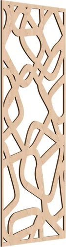 Miniatura 180 de Acme Paneles de pared decorativos de madera con calado, 9 3/8 pulgadas de ancho x 24 3/8 pulgadas de alto x 1/4 de alto, roble rojo