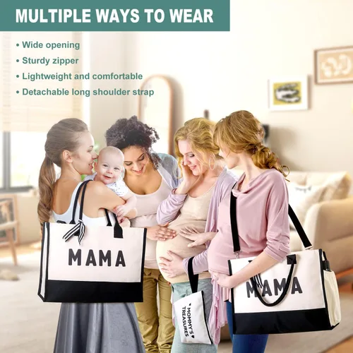 Miniatura 2 de Extrogif MAMA - Bolsa de mano para el día de la madre, regalos para la nueva mamá, mujeres embarazadas, bolsa de hospital esenciales para el parto