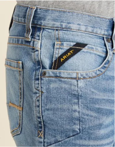 Miniatura 3 de Ariat Rebar M4 Relaxed DuraStretch - Jeans básicos de corte de bota para hombre, Carbine