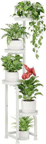 Miniatura 14 de Bamworld Soporte de esquina para plantas para interiores y exteriores, soportes altos de metal para múltiples plantas, estante resistente de 4 Verde