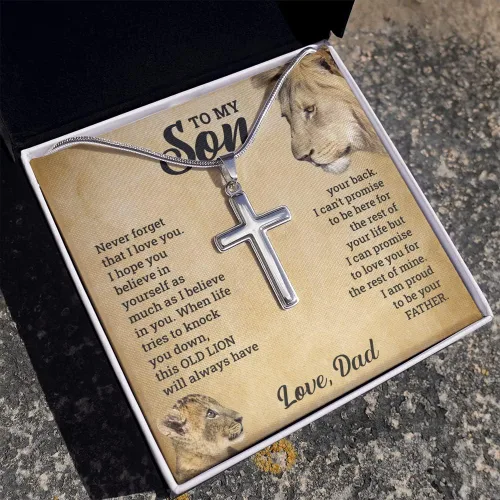 Miniatura 6 de FG Family Gift Mall To My Son From Mom, Son Gifts From Mom and Dad, Mother and Son Necklace, Birthday Gift For My Son Graduation Christmas Faith