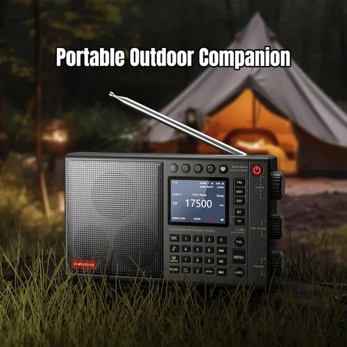 Miniatura 7 de CHOYONG Radio de Internet LC90 Wi-Fi/4G, radio FM/LW/MW/SW portátil con batería recargable de 5000 mAh, estaciones de radio 40K, altavoz BT, reloj