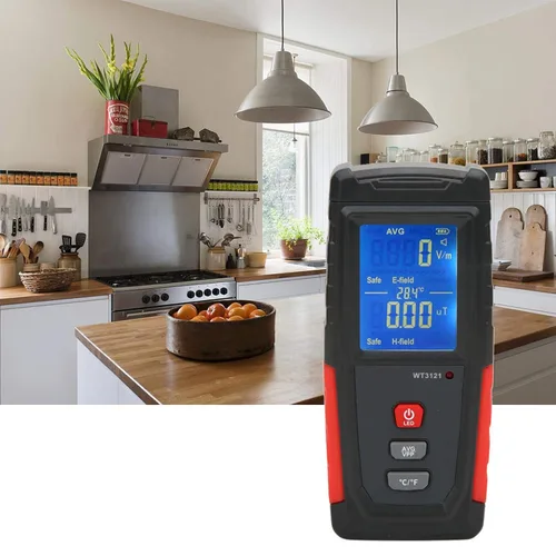 Miniatura 7 de Probador de campo electromagnético del disfrute del verano, mini digital LCD del teléfono del hogar del ordenador del campo electromagnético