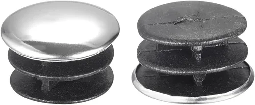 Miniatura 4 de HARFINGTON Tapa de extremo de poste, 8 piezas de 0.984 in (1 pulgada), tapa de poste de cerca, cabeza de acero, cubierta de tubo redondo, tapón