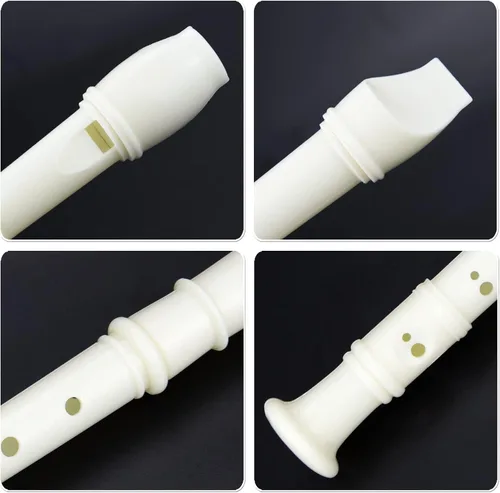 Miniatura 4 de Paquete de 3 grabadoras soprano de 8 agujeros, flauta descante con varilla de limpieza, estilo alemán para principiantes de graduación o regalo