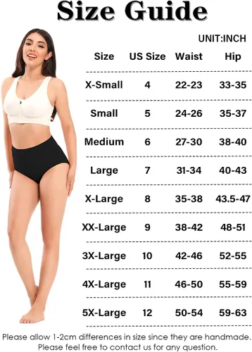Miniatura 6 de POKARLA Ropa interior de algodón de cintura alta para mujer, cobertura completa, suave, transpirable, bragas para mujer