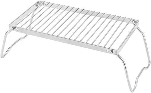 BESPORTBLE Rejilla de acero inoxidable de altura ajustable Rejillas de barbacoa al aire libre de acero inoxidable Accesorios de barbacoa de camping