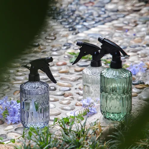 Miniatura 8 de OFFIDIX Fine Mist Plant Mister, Botellas de spray de presión manual de vidrio, Botella de riego de 0.43L/15.17oz con boquilla ajustable para B