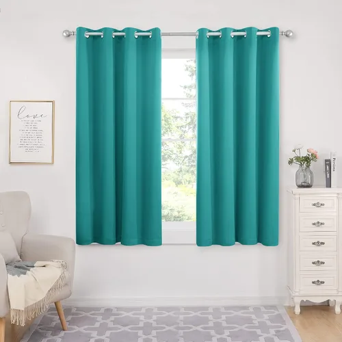 Miniatura 72 de Deconovo Cortinas opacas 100% con forro negro, cortinas con ojales aisladas térmicamente que reducen el ruido, doble capa para oscurecer