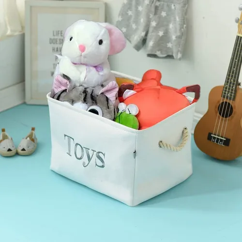 Miniatura 2 de Almacenamiento de juguetes para niños, caja de juguetes ligera y plegable, organizador de almacenamiento de juguetes con asa, cestas