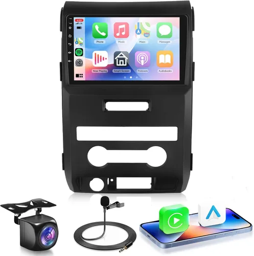 Miniatura 9 de 2G+64G Android 13 Radio de coche estéreo para Ford F150 F-150 2009-2012, pantalla táctil de 9 pulgadas estéreo del coche con CarPlay inalámbrico