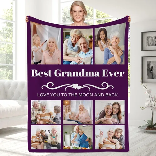 Miniatura 23 de Magimagine - Manta personalizada para papá con foto, mantas personalizadas con foto para papá de parte de su hija o hijo, regalos de cumpleaños