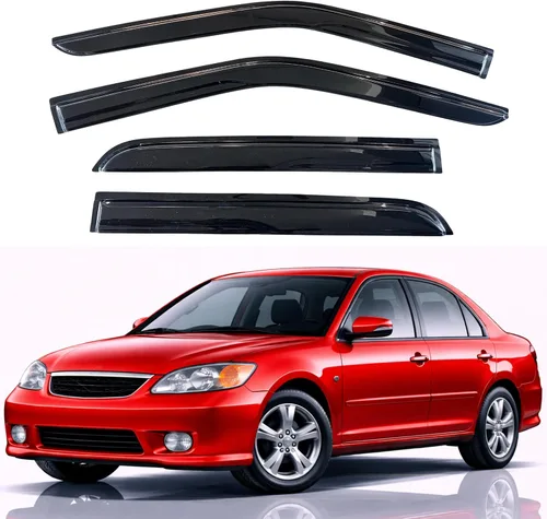 Miniatura 13 de KPY Visor de Ventana Compatible con Hyundai Accent Sedan 2012-2017, Protector de Lluvia de 4 Piezas Deflectores de Ventilación de Ventana Lateral