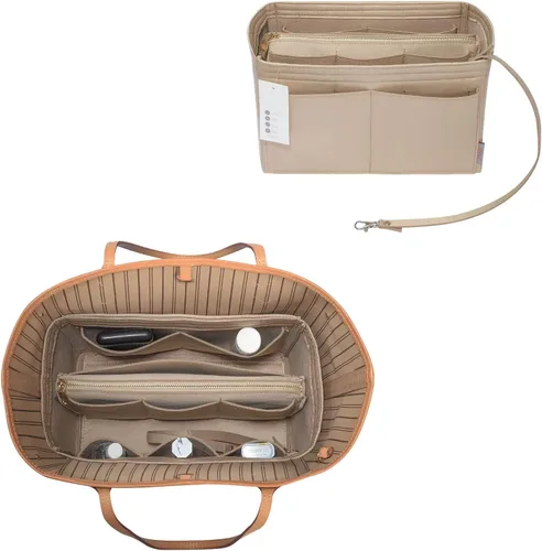 Miniatura 6 de ZTUJO Organizador de bolso, organizador de bolsa de fieltro con cremallera de metal, bolso y moldeador de bolso, para Speedy Neverfull Tote, 7