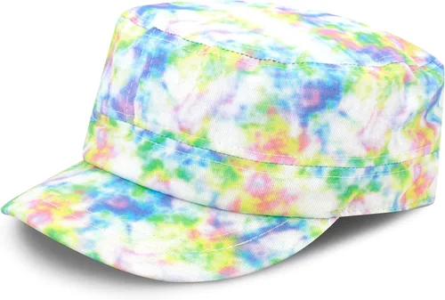 Miniatura 21 de The Hat Depot Cadet Military Army - Gorra de béisbol de algodón lavado con teñido anudado y algodón lavado básico y desgastado, gorra de algodón