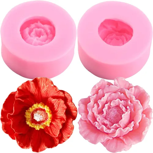 Miniatura 11 de Zixiang Bloom - Molde de silicona con diseño de flores de rosas 3D, para decoración de pasteles, jabón, velas, caramelos, chocolate, polimérico