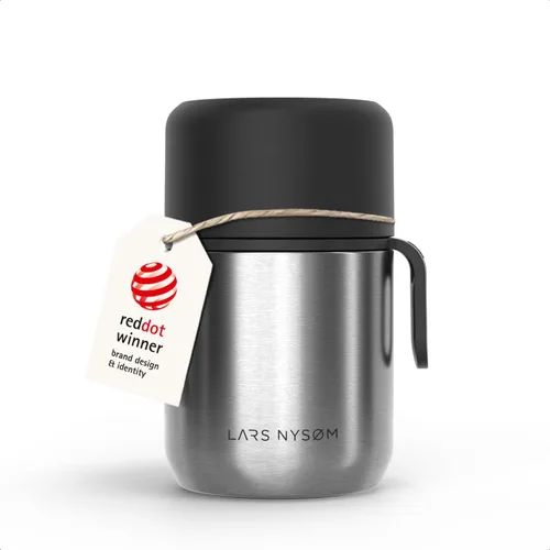 Miniatura 8 de LARS NYSØM Tarro de alimentos con aislamiento al vacío de acero inoxidable - Olla de almuerzo y frasco de almuerzo a prueba de fugas para alimentos