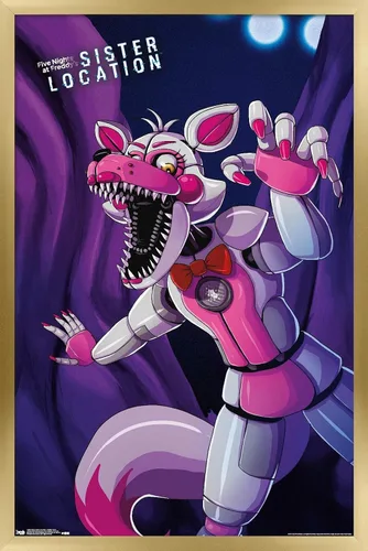 Miniatura 9 de Trends International Five Nights at Freddy's: Sister Location - Póster de pared Funtime Foxy, 14.725 x 22.375 pulgadas, versión enmarcada de madera