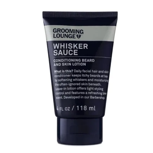 Grooming Lounge Acondicionador de barba Whisker Sauce – Loción acondicionador para barba y piel – Elimina la picazón y la descamación – Permite