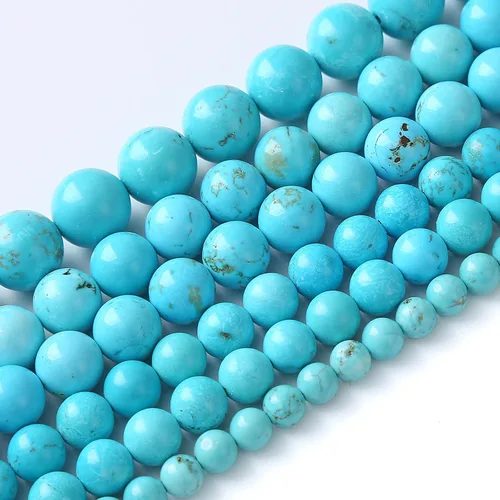 Miniatura 34 de 60 Cuentas de 15⁄64 Pulgadas (6 mm) de Piedra Natural de Citrino Limpio de Grado 3A en Bruto para Hacer Joyería, Pulseras DIY