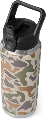 Miniatura 9 de YETI Rambler - Botella de acero inoxidable aislada al vacío con tapa y popote, 26 onzas, color negro