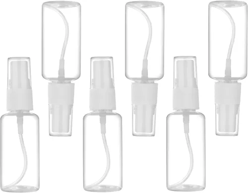 Botella pulverizadora, botellas pequeñas de plástico de niebla fina de 1 onza/1.0 fl oz, mini botellas vacías de viaje con embudos y etiquetas,