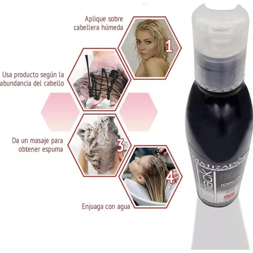Miniatura 2 de Le Black Purple Shampoo para cabello teñido – Champú tonificante anti-latón 16.91 fl oz – Mejora y mantiene el cabello rubio, plateado y gris