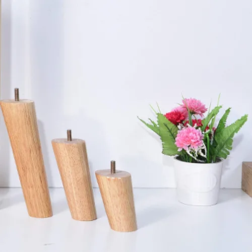 Miniatura 5 de M8 - Patas oblicuas de madera maciza para muebles, patas de mesa, patas de soporte para sofá, 3.1-27.6 in, para mueble de TV, escritorio, mesa