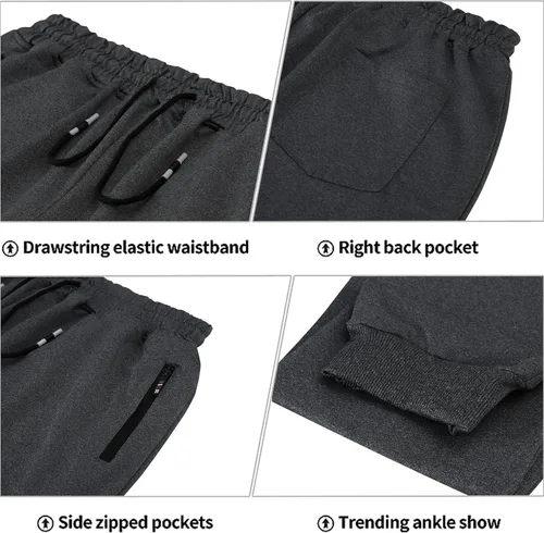Miniatura 7 de Punwet Mens Jogging Casual Pants Joggers Sweatpants Active Athletic Workout Sweatpants for Men