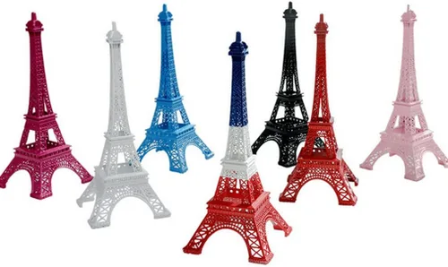 Miniatura 2 de AOLI Estatuas de estilo de la Torre Eiffel de París de Francia, modelo Landscrape, escultura (12.6 in, 3 colores)