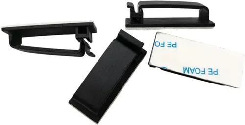 Miniatura 3 de 30 Clips Autoadhesivos para Gestión de Cables Autoadhesivos (30 Piezas) – Organizador de Cables para Escritorio, Oficina, Auto y Hogar – Fácil