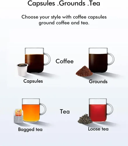Miniatura 4 de SIFENE Cafetera de una sola porción, cafetera de cápsulas 3 en 1 para cápsulas K-Pod, cafetera molida, cafetera de hojas, taza de 6 a 10 onzas