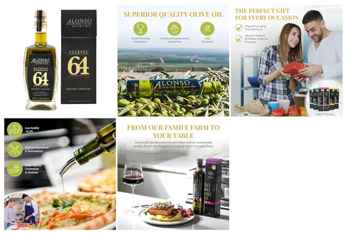 Miniatura 9 de Alonso, Aceite de Oliva Virgen Extra, Chile, Cosecha 2025, Oro NYIOOC 2025, Regalo, Producción exclusiva, Hemisferio Sur, Fuente única, Granja