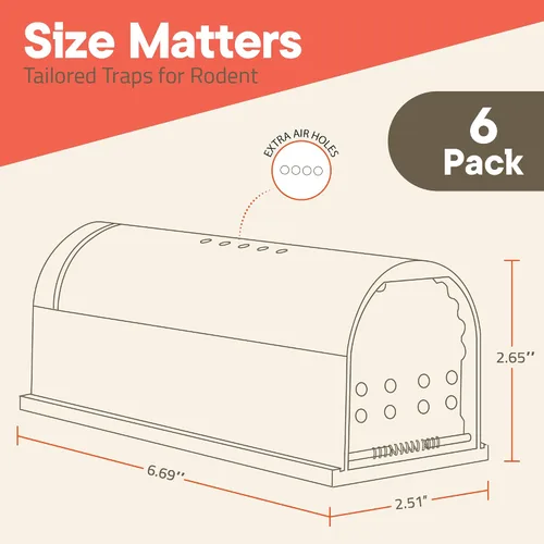 Miniatura 2 de Campior Trampa humana para ratones para casa, tamaño grande, trampas para ratones sin matar para interiores para el hogar, trampa para ratas