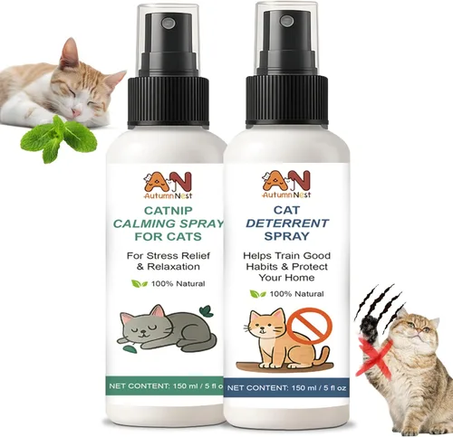 Miniatura 10 de Spray calmante para gatos con menta natural – 5.1 fl oz relajante para mascotas para gatos y gatitos – Ayuda a reducir el estrés, la ansiedad