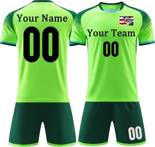 Camiseta de fútbol personalizada para niños y hombres, camiseta de fútbol personalizada para jóvenes y niñas, uniformes de fútbol para hombres