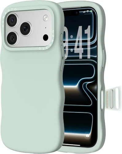 Miniatura 13 de ORNARTO Funda para iPhone 17 Pro de 6.3", Silicona Líquida Ondulada a Prueba de Golpes con Protección contra Caídas con Botón de Control de Cámara