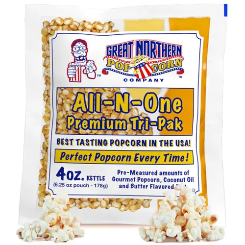 Miniatura 8 de Paquetes de palomitas de cine con 40 unidades - Palomitas pre-medidas de 8 onzas todo en uno, paquetes de grano, sal y aceite para máquinas