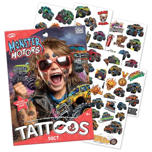 Miniatura 18 de Savvi - 50 tatuajes temporales Mighty Dino: brilla en la oscuridad, tinta segura para la piel, ideal para fiestas de cumpleaños, regalos para niños
