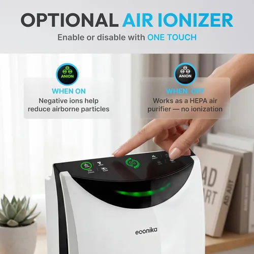 Miniatura 6 de Humidificador 4 en 1 y purificador de aire en una habitación grande, purificador de aire HEPA Combo con luz UV, limpiador de habitación grande