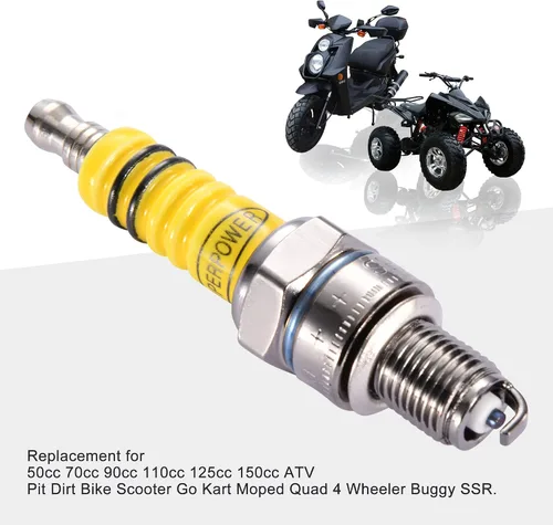 Miniatura 5 de GOOFIT 4 piezas de bujías Racing A7TC de alto rendimiento de repuesto para motocicleta de 50 cc, 70 cc, 90 cc, 110 cc, 125 cc, 140 cc, 150 cc, Pit
