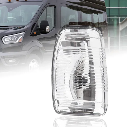 Indicador de luz del espejo lateral compatible con Ford Transit 150 250 350 350HD 2015 2016 2017 2018 2019 2020 2021 (lado izquierdo del conductor)